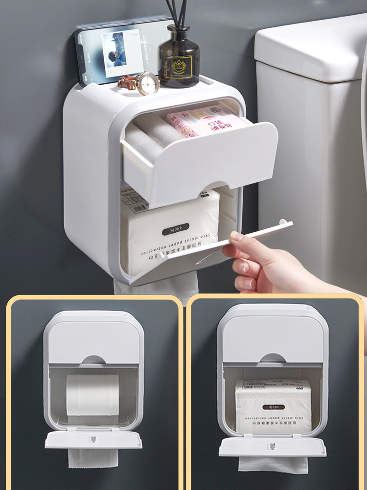 Green Multifunctional Toilet Paper Holder