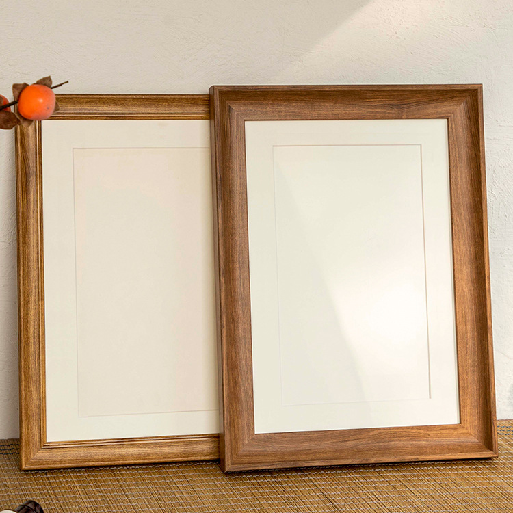 書法相框空白書裝裱畫框diy字畫裝飾8寸毛筆字A3a4擺台外框架批發