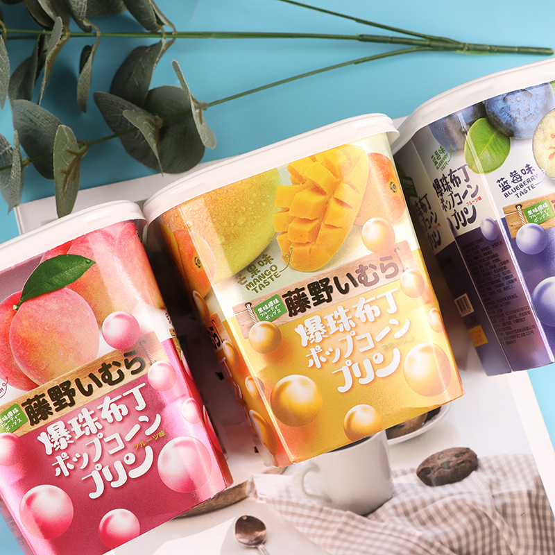 Fujino Kazumura Burst Bead Jelly Pudding, 306g – Summer Internet-Famous Snack from a Popular Online Seller, Featuring Dairy-Infused Fruit Dry Filling