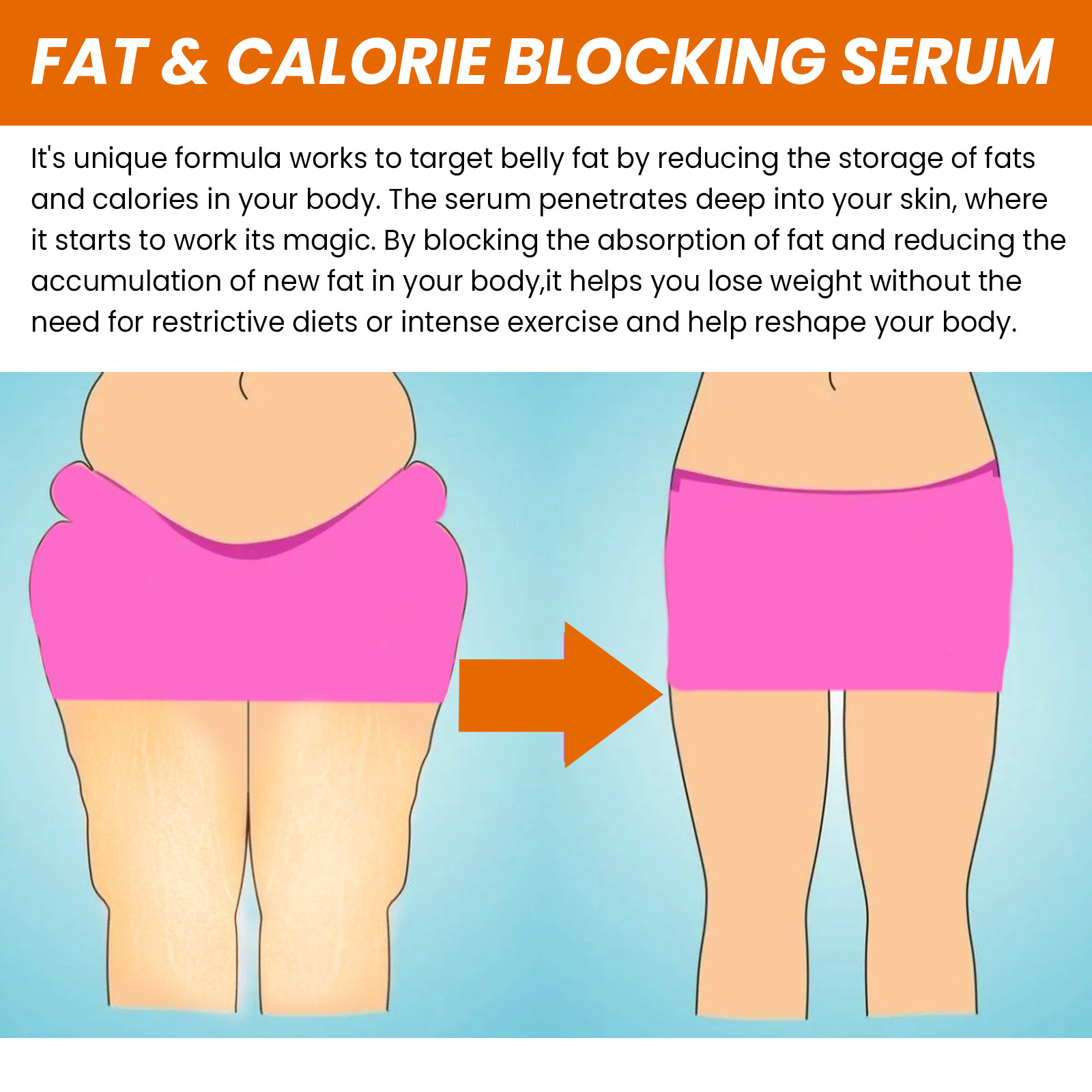 OUHOE Kroppsessens Massage Buken Lår Muskler Bantning Återfuktande Uppstramande Hudformande eterisk olja_voghion.com