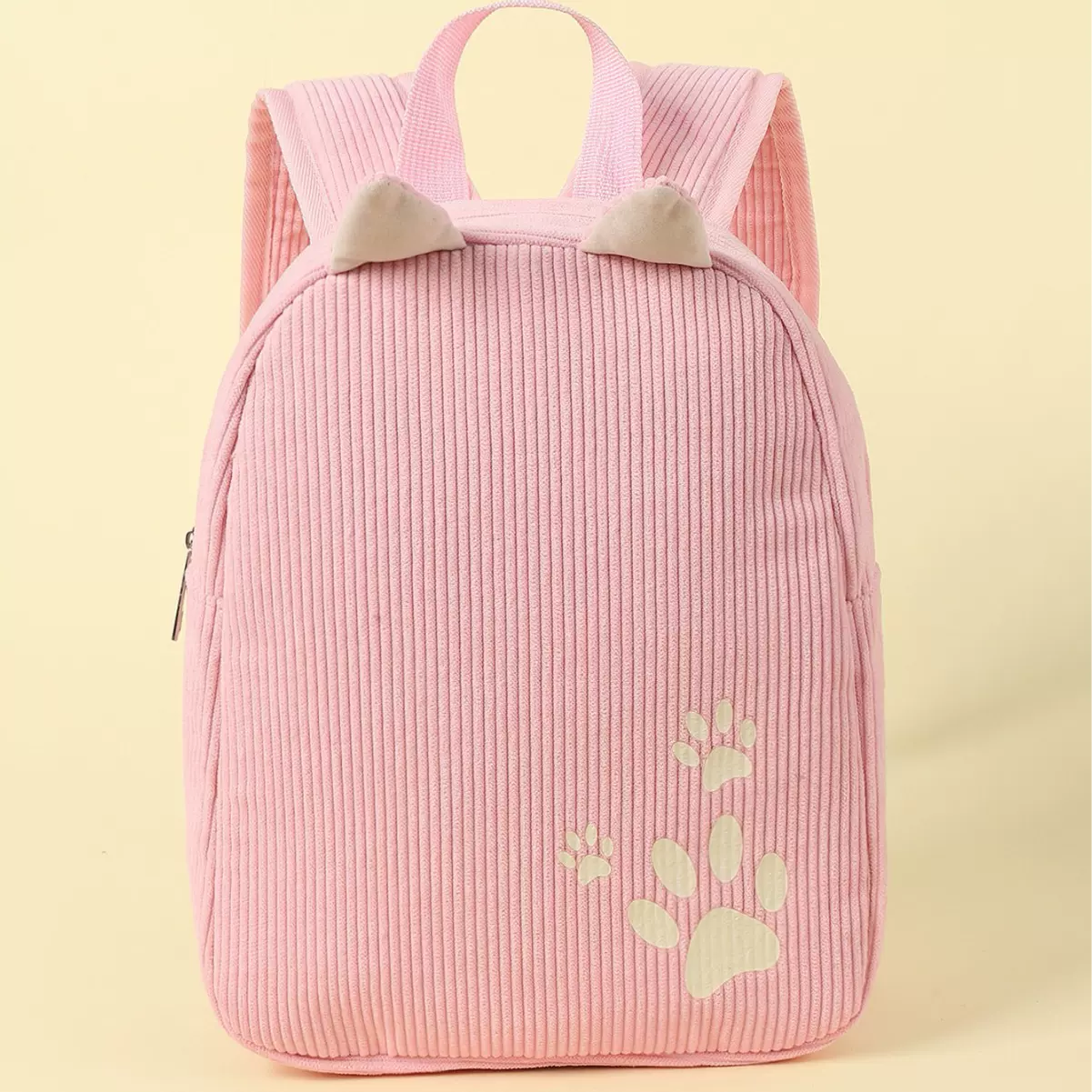 跨境热销幼儿园书包儿童女孩男童灯芯绒多色新款纯色宝宝可爱包包