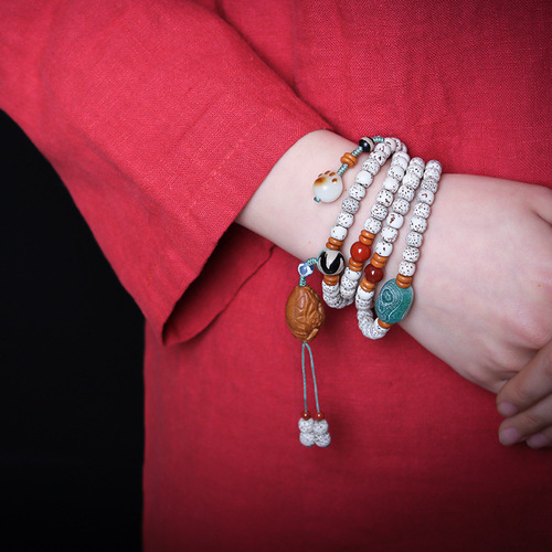 Wholesale Hainan Star and Moon Bodhi 108 Star and Moon Bodhi Seeds Bracelet Decorative Buddhist Rosary Beads Accessory Vintage Ethnic
