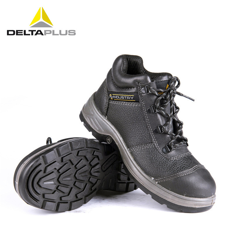 代尔塔301906中帮牛皮安全鞋 防砸防刺穿防静电耐酸碱高温劳保鞋