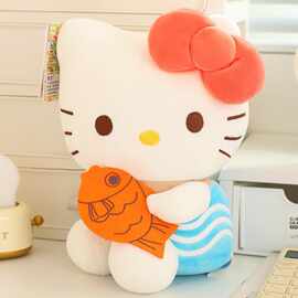 Hellokitty公仔毛绒玩具鲷鱼烧款玩偶凯蒂猫布娃娃儿童女生日礼物