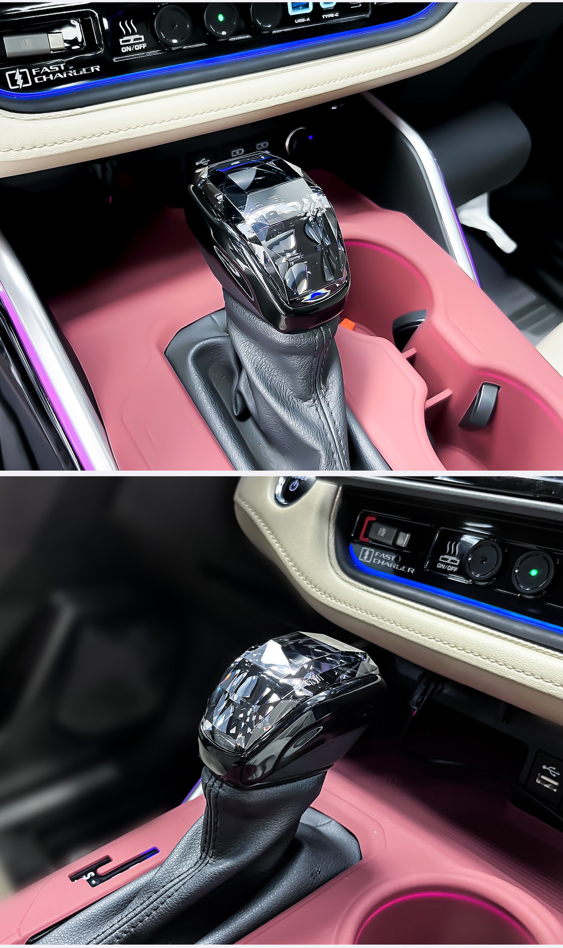 Suitable for Honda Camry, crystal gear shift knob, modified gear shift head, new gear shift lever, specialized for use in the car