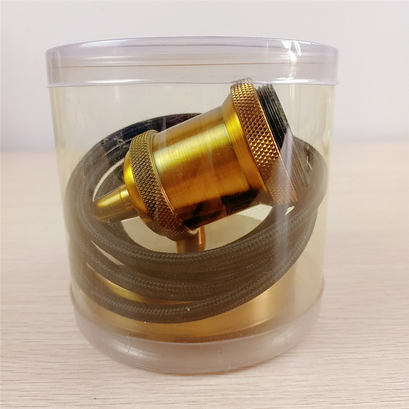 Venta al por mayor accesorios de la lámpara de decoración de la lámpara de bronce recubierto de oro E27 soporte de la lámpara de techo Placa de Alambre Tejido