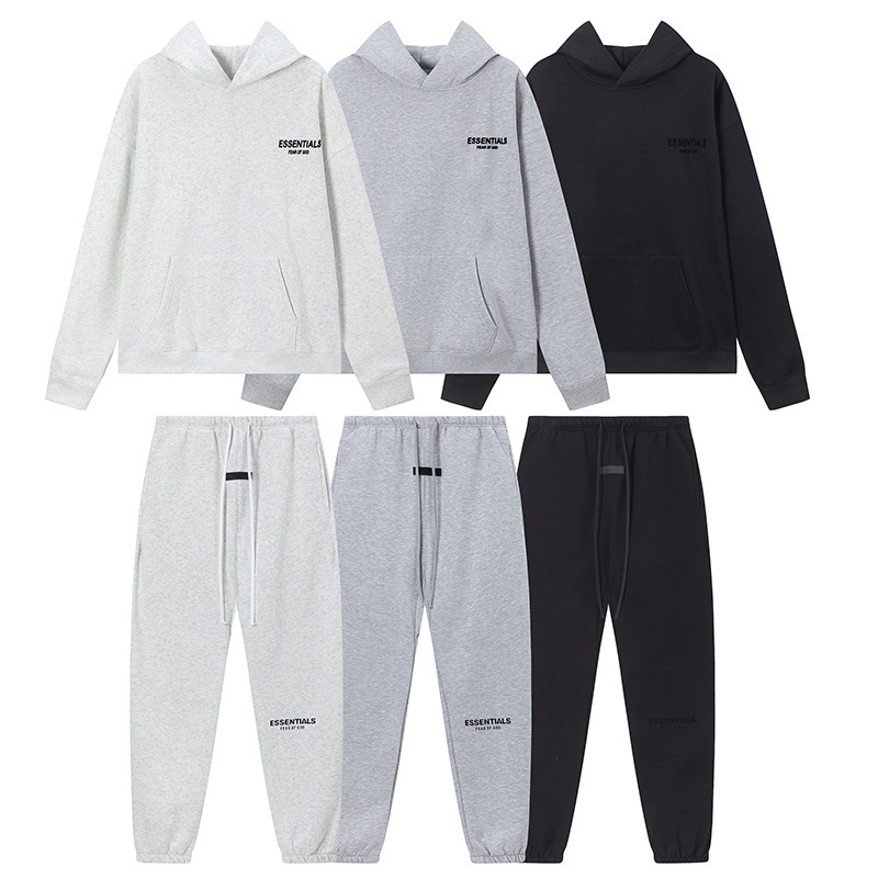 Fog Essentials Season 8 Multi-Thread High Street Loose Sweatshirt with Flocking Print on the Back