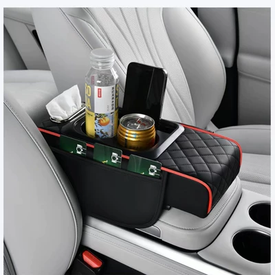Z4P Car Armrest Box Pad: Armrest box pad - red-stripe