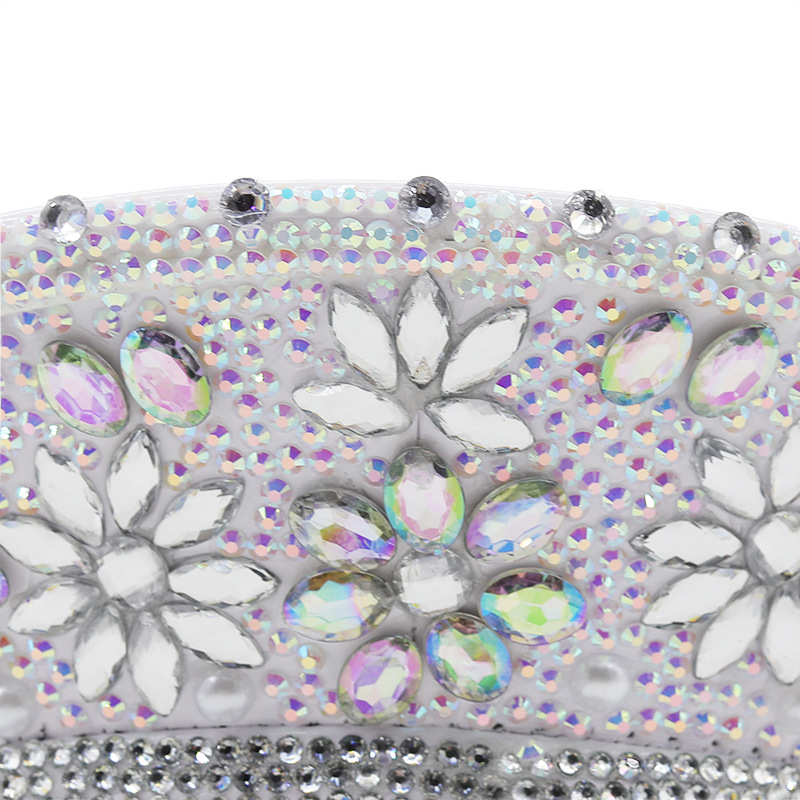 Fashion Style Curved Eaves Rim Women's Fashion Letter Rhinestone Curved Eaves Military Hat