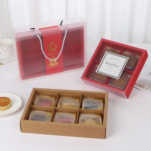 Ice-skinned egg yolk cake Mid-Autumn mooncake packaging box Snow Mei Niang kraft paper gift box chocolate box 100g