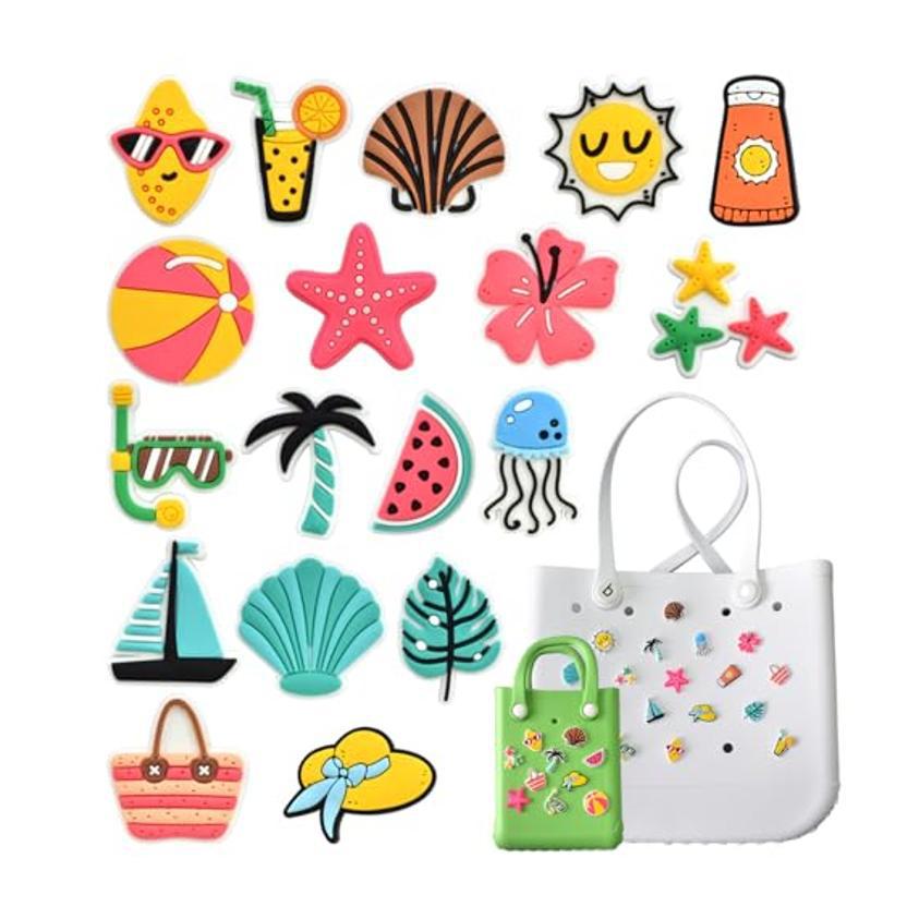 Bola de agujero hebilla bolsa de playa bolsa de bogg joyería colgante playa bolsa de tote plug-in de decoración compatible con simpy sou