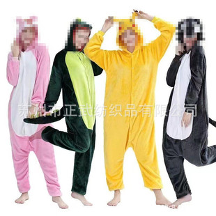 Flannel Dumbo Adult Cartoon Sleepwear Couple Animal Sleepwear Funny Home Clothes Wholesale
