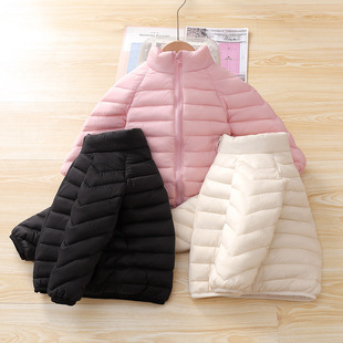 Children's Cotton-Padded Clothes for Autumn and Winter New Style Stand-Up Collar Small and Medium-Sized Kidsren's Clothing Lightweight Cotton-Padded Jackets for Boys and Girls Large Kidsren's Short Cotton-Padded Clothes Wholesale