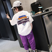 一件代发男童短袖T恤2023夏装新款中大童装宽松韩版上衣儿童体恤