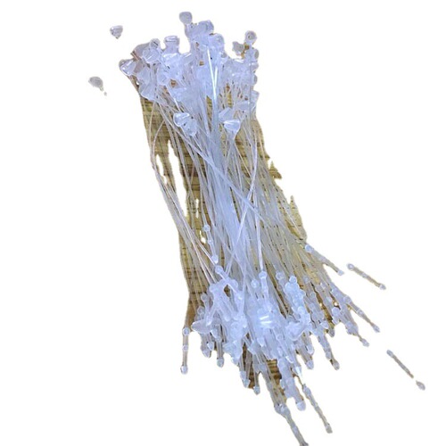 A pack of about 1,000 accessories, hand-threaded, white, strapping rope, pointed plastic packaging, snap-on buckle tie, 9CM
