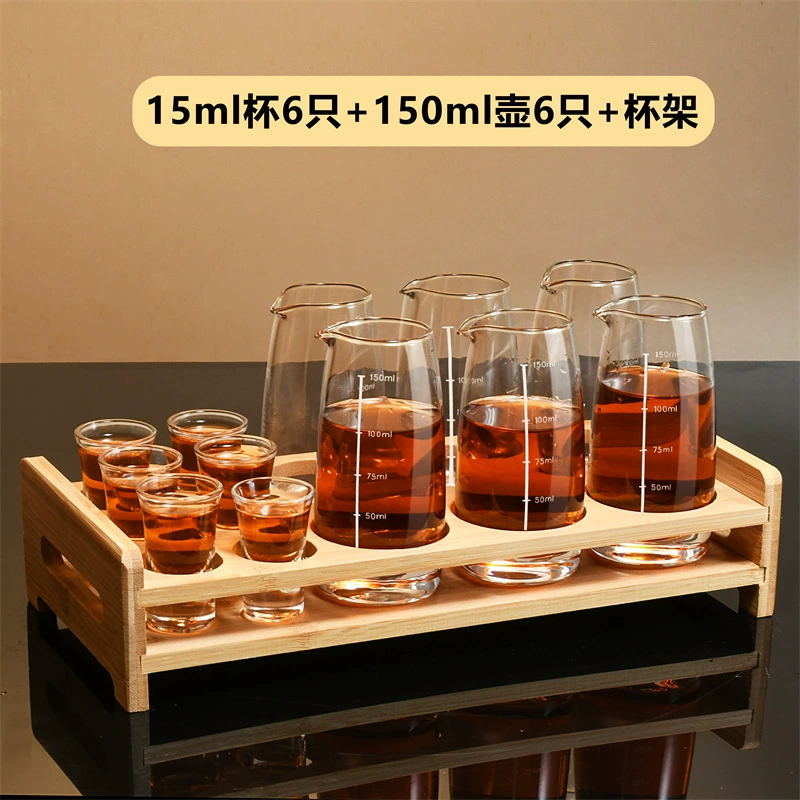 Glass shot glass, cocktail wineglass