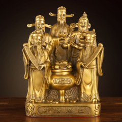 純真鍮製の富の神の装飾品、富の神の装飾品、全真鍮製の工芸品、五方の富の神の装飾品、メーカー卸売