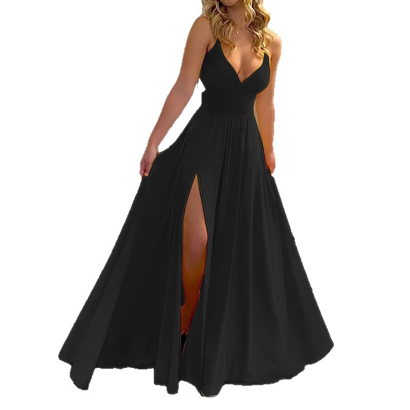 Transfronterizos de moda de comercio exterior de Amazon ropa de mujer de verano collar en V regalar vestido largo sin mangas image 6