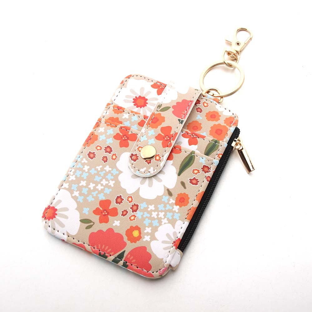 47g Weight Keychain Classification 1 Piece Quantity Daily Occasion Pu Leather Material Flower Pattern Unisex Gender Casual, Pastoral Style Casual Pastoral Flower Pu Leather Unisex Keychain 无