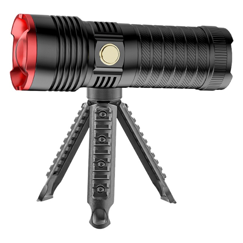 Linterna láser blanco táctico fuerte luz al aire libre de carga Super brillante patrulla Casa de emergencia linterna luz de trabajo tiro largo