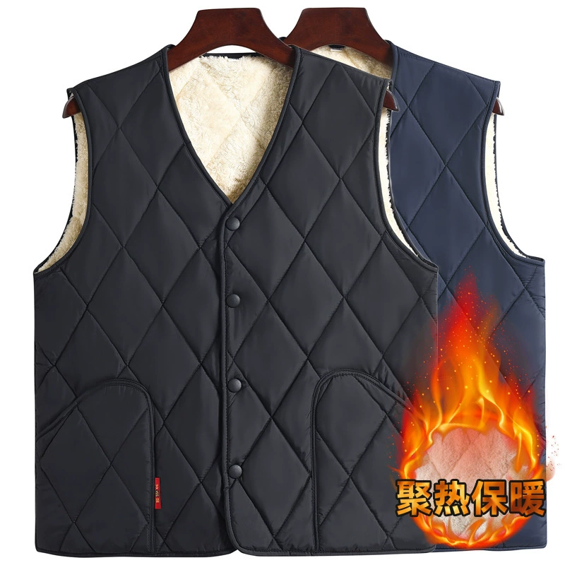 Люди среднего и пожилого возраста жилеты мужские бархат утолщенные папа зимний ватный жилет дедушка теплый