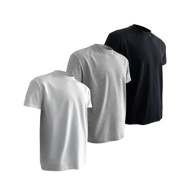 40-Count Sorona Heavyweight Pure Cotton Short-Sleeve T-Shirt, Unisex, Summer Loose Fit, Regular Shoulder, Solid Color, Small Neckline Top 40-Count Sorona Heavyweight Pure Cotton Short-Sleeve T-Shirt, Unisex, Summer Loose Fit, Regular Shoulder, Solid Color, Small Neckline Top