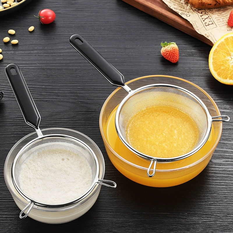 В наличии кухонное бытовое сито из нержавеющей стали 304 для соевого молока, ультратонкого сока, остатков травяных лекарств и отделения масла.