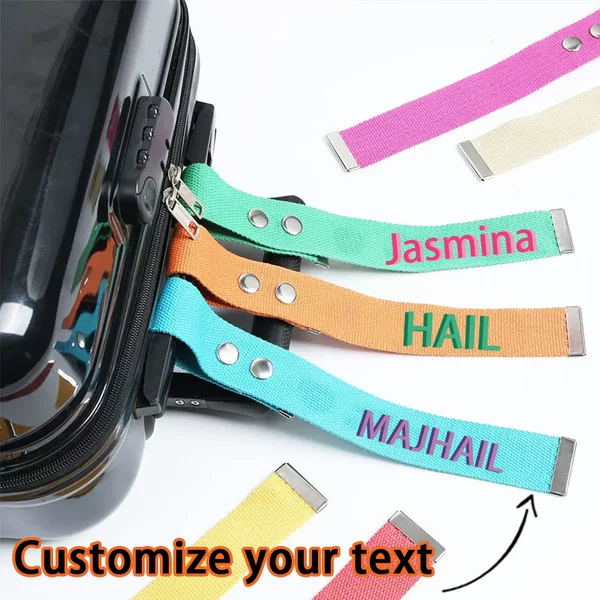 Amazon Travel Suitcase Anti-Lost Luggage Strap, Custom Name Tag, Suitcase Tag, Blank Luggage Strap