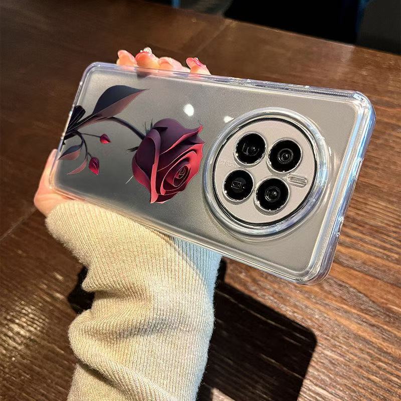 Simple Rose es adecuado para el nuevo Huawei P70 Space Shell Honor 100pro alta transparencia mate60 todo incluido NOVA12