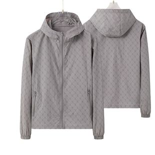 New Men's Trendy Hooded Ultra-Thin Breathable Sun Protection Jacket for Outdoor Uv Protection with Fashion Print