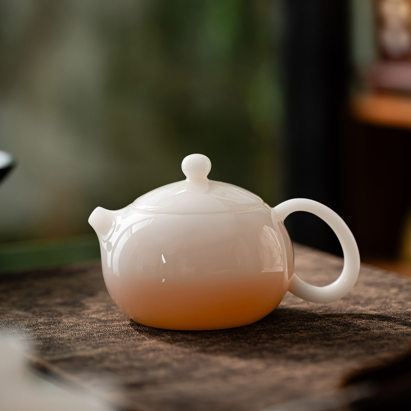Ice Jade Dragon Egg Pot, Xishi Pot, Tea Pot, Dehua White Porcelain Pot, Personal Household Teapot, Tea Set, Handmade Pot