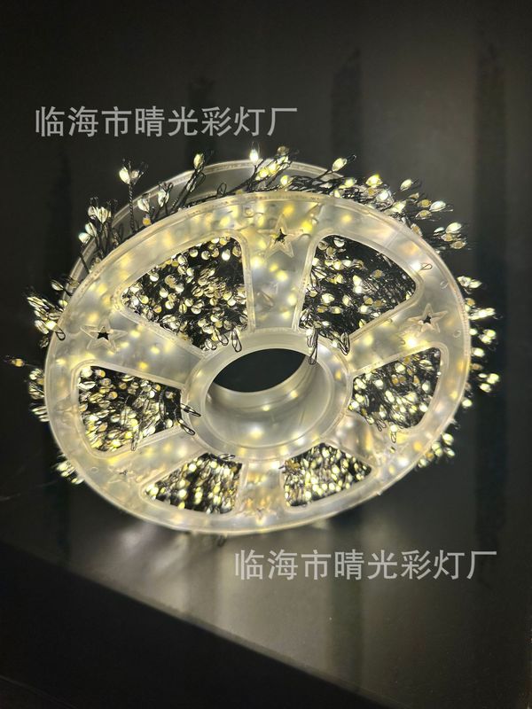 跨境LED圣诞鞭炮灯小红书同款蜈蚣脚铜线灯串室内外节日装饰彩灯|undefined