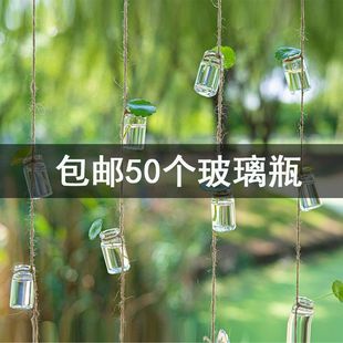 Only Transparent Glass Bottles for Growing Flowers, Mini Empty Bottles, Hydroponic Wishing Bottles, Drift Bottles, Small Bottles, Cork Glass Bottles