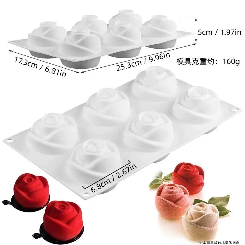 Silicone mousse mold Italy, white 21×21×4 cm, food-grade flexible baking tray