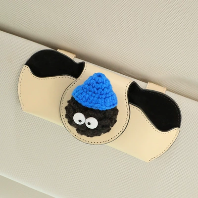 Car Glasses Clip Car Sun Car Glasses Clip/Bill Clip - blue-cap-briquettes-magnetic-glasses-box-rice-white