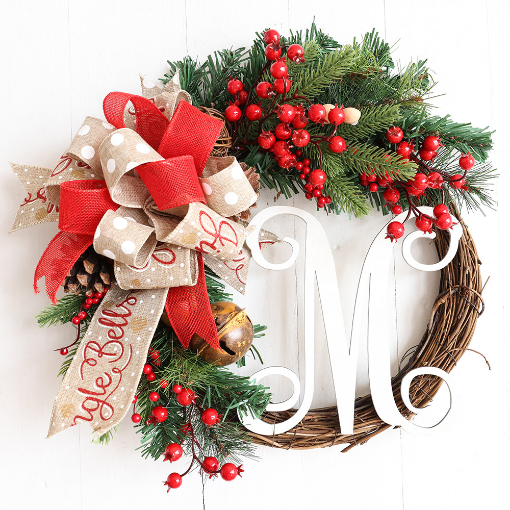 Cruzar la frontera Americana M guirnalda de Navidad puerta colgante decoración corredor decoración ratán anillo Poria ratán Garland decoraciones de Navidad