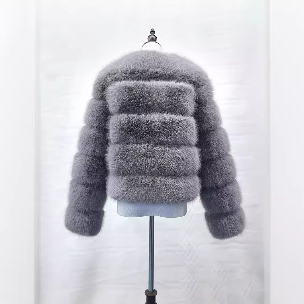 Women's Clothing Fur Splicing Fur Coat Women's Style Casual Long Sleeve Winter Warm Fur Coat_voghion.com