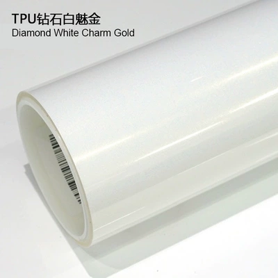 Auto Color Change Film – Ppf Colored Car Wrap Car - tpu-diamond-white-gold-1524mx15m