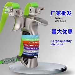 新しいスリングショット高精度比類のないヒーローフラットラバーバンド競技大人の特別な弓金属ハイパワーメーカー