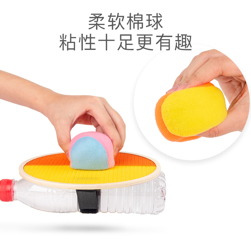 Dibujos animados padre-hijo bola pegajosa lanzando bola lechón raqueta pegajosa niños jardín de infantes interactivo al aire libre bebé deportes juguetes