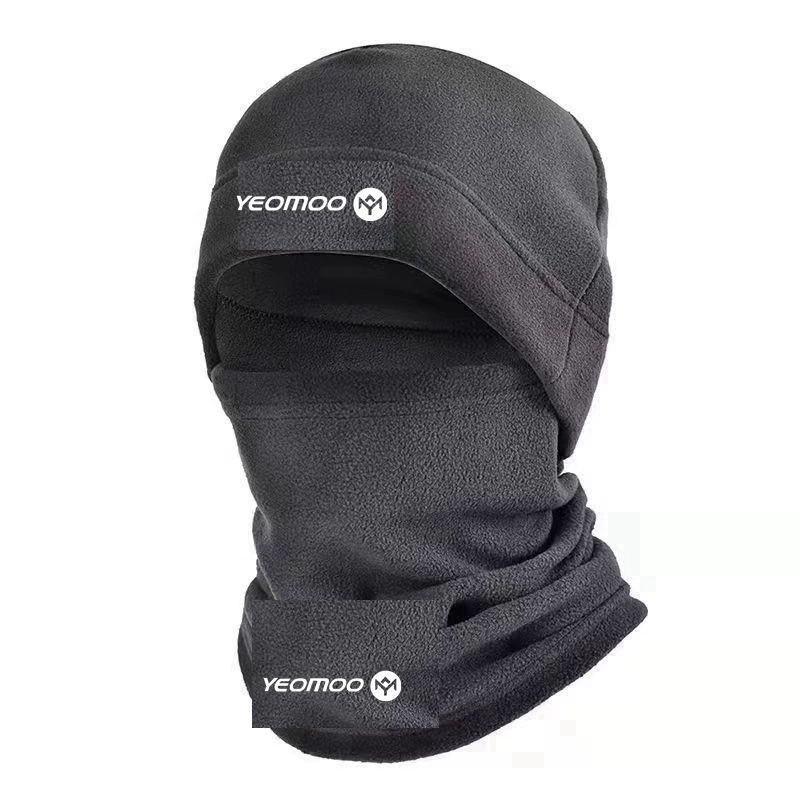 Sports neck warmer set, travel velvet-lined polar fleece, windproof demi-season, neck protection