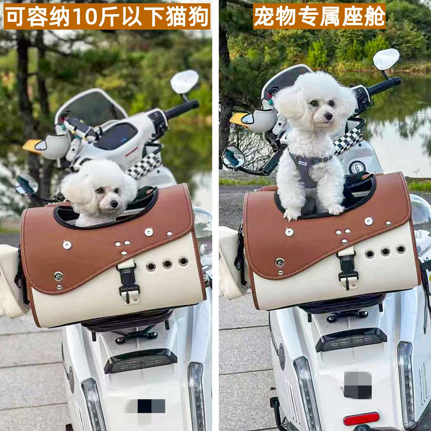 Vintage Motorcycle Tail Box Bag Rear Seat Bag Scooter Pet Tail Box Bag
