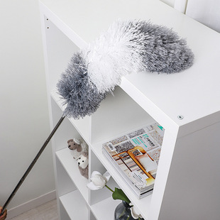 Cross-Border Popular Fiber Feather Duster Gap Cleaning Artifact Telescopic Feather Zenzi Retractable Dust Duster