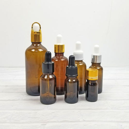 Essential oil bottle empty bottle 30ml brown glass bottle sample plastic tip dropper bottle portable essence cosmetic bottle