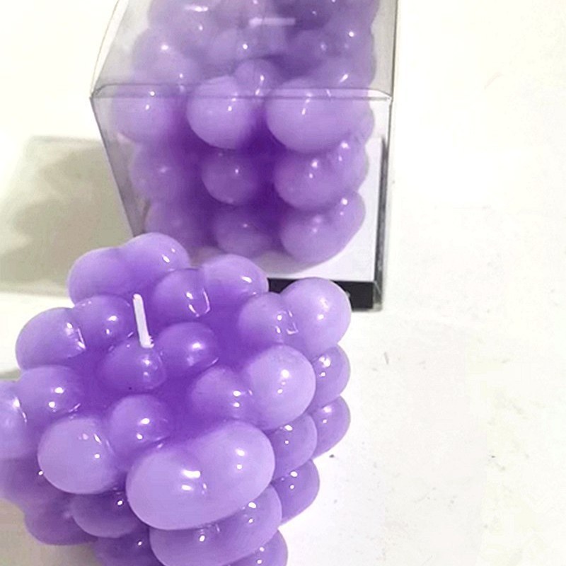 Amor cubo púrpura lavanda sabor caja de vela