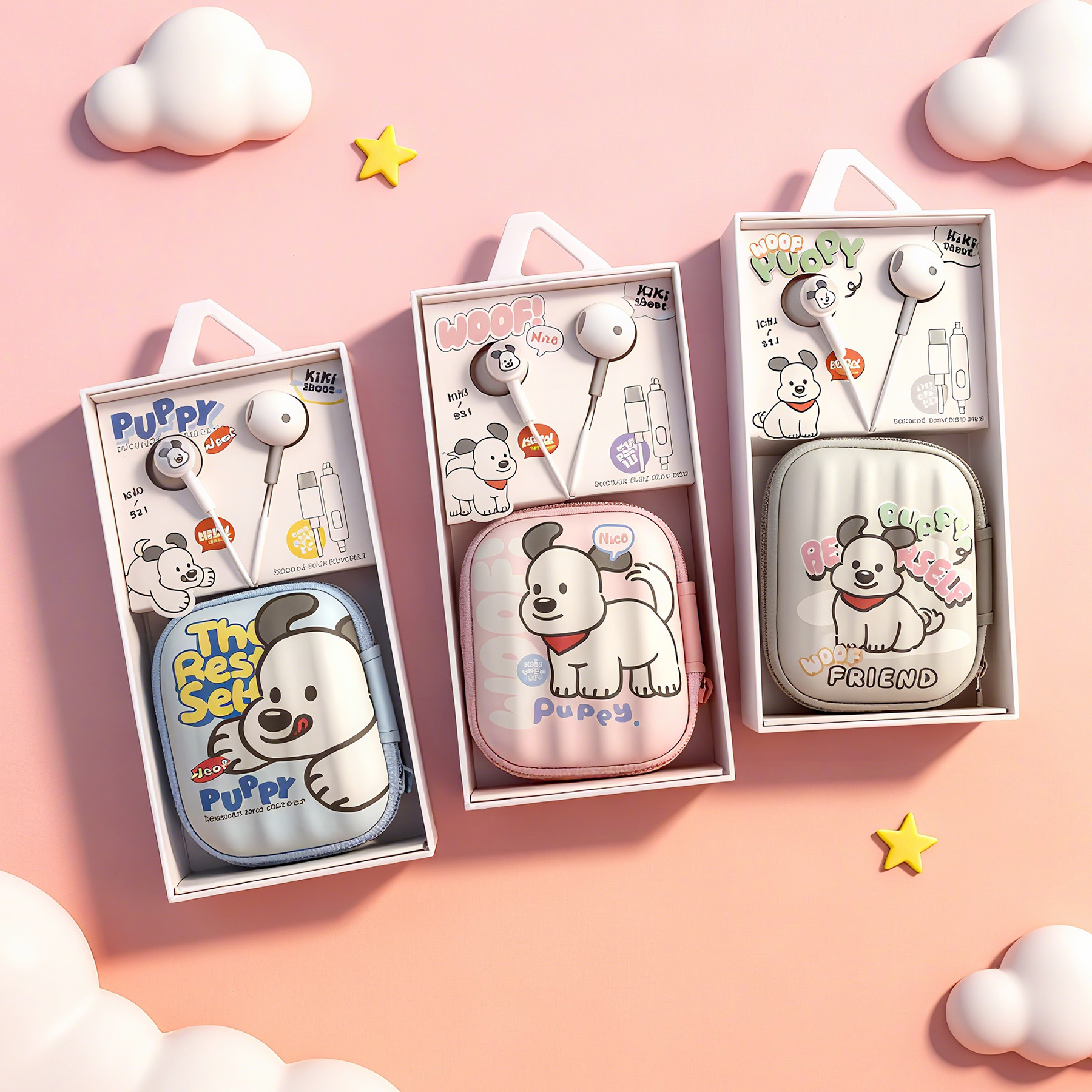 Kiki-521 Typec Wired Headphones Are Suitable for Huawei Xiaomi Apple 15/16/17 Student Cartoon Headphones