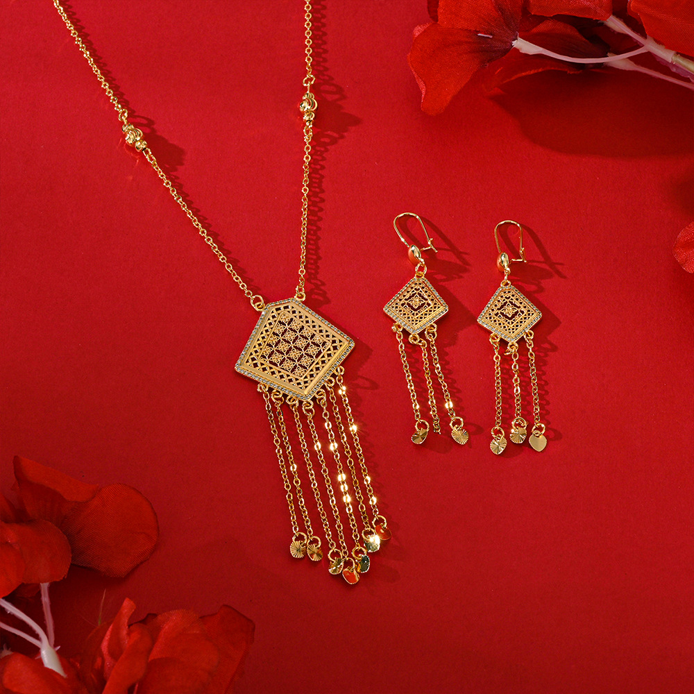 Retro moda de aretes de arroz