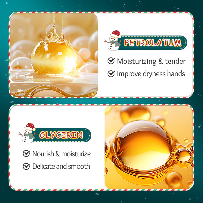 Inglés completo Sadoer Navidad Kiwi suave crema de manos hidratante anti-agrietamiento crema de manos comercio exterior transfronterizo image 4