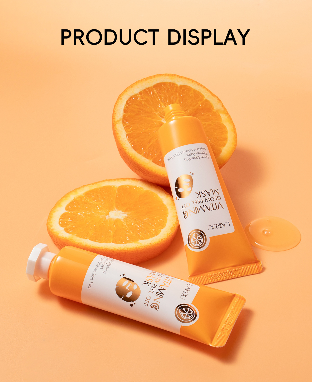 Cross-border LAIKOU Vitamin c peel-off Mask 50g(Tube) for pore cleansing, fda cosmetics manufacturer, in English stock undefined