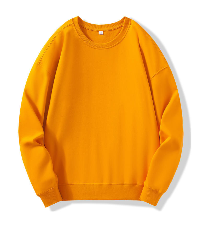 Camiseta de cuello redondo de algodón personalizada impresión LOGO manga larga pesada oversize suelta impresión de camisa cultural de tendencia nacional
